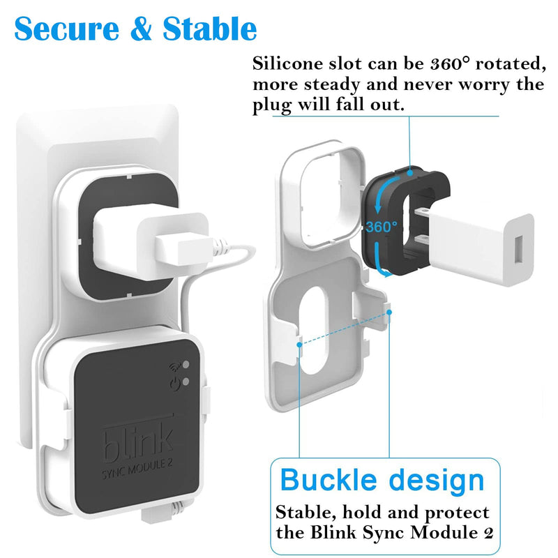 256GB Blink USB Flash Drive and Sync Module 2 Mount, Space Saving and Easy Move Mount Bracket Holder for Blink Outdoor Indoor Security System (Blink Sync Module 2 is NOT Included)