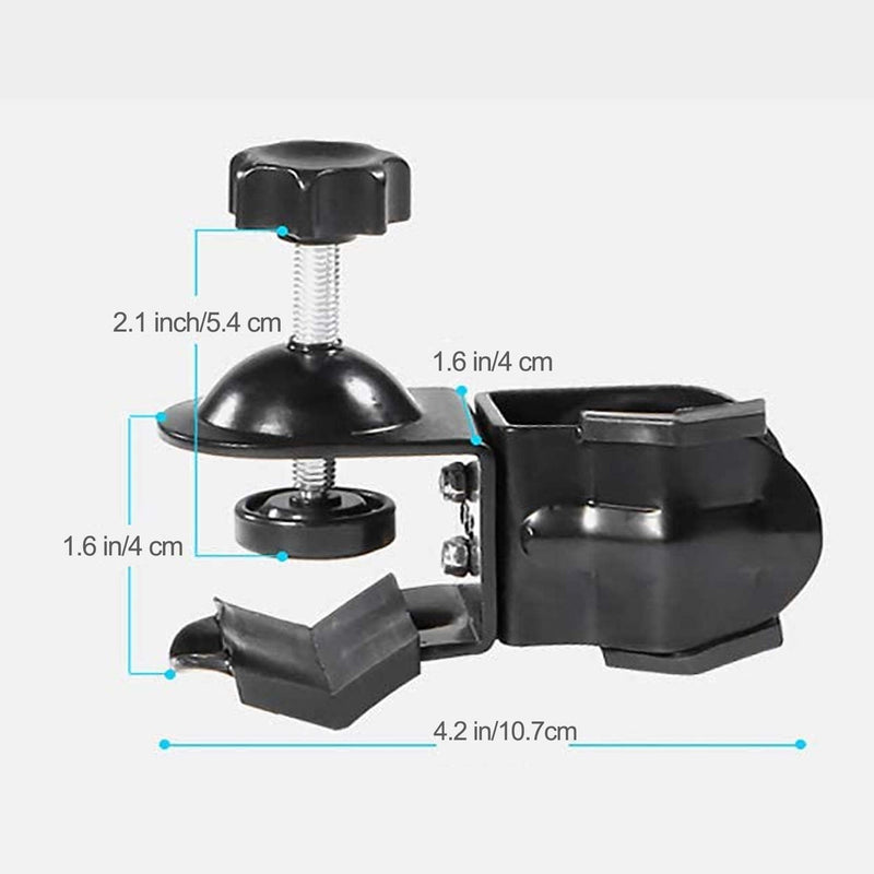 Selens 2 Pieces Heavy Duty Metal Dual Double U Clip C Clamp Type Bracket Mount for Photo Studio Boom Arm Light Stand