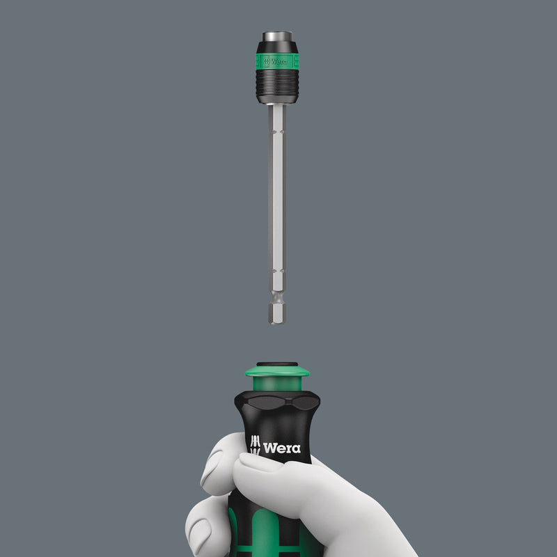  [AUSTRALIA] - Wera - 5051025001 KK 26 7-In-1 Bitholding Screwdriver with Removable Bayonet Blade (SL/PH/SQ) Silver