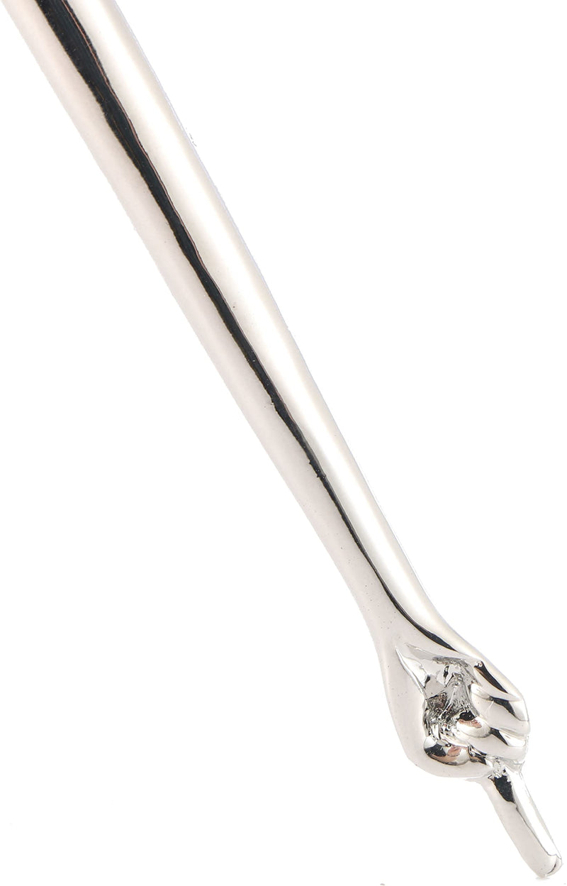 Holy Land Market Silver Torah Yad Pointer - Crown Design, 17 cm or 6.7 in, from Israel for Bar/Bat Mitzvah & Scribes, Yad Torah Pointer