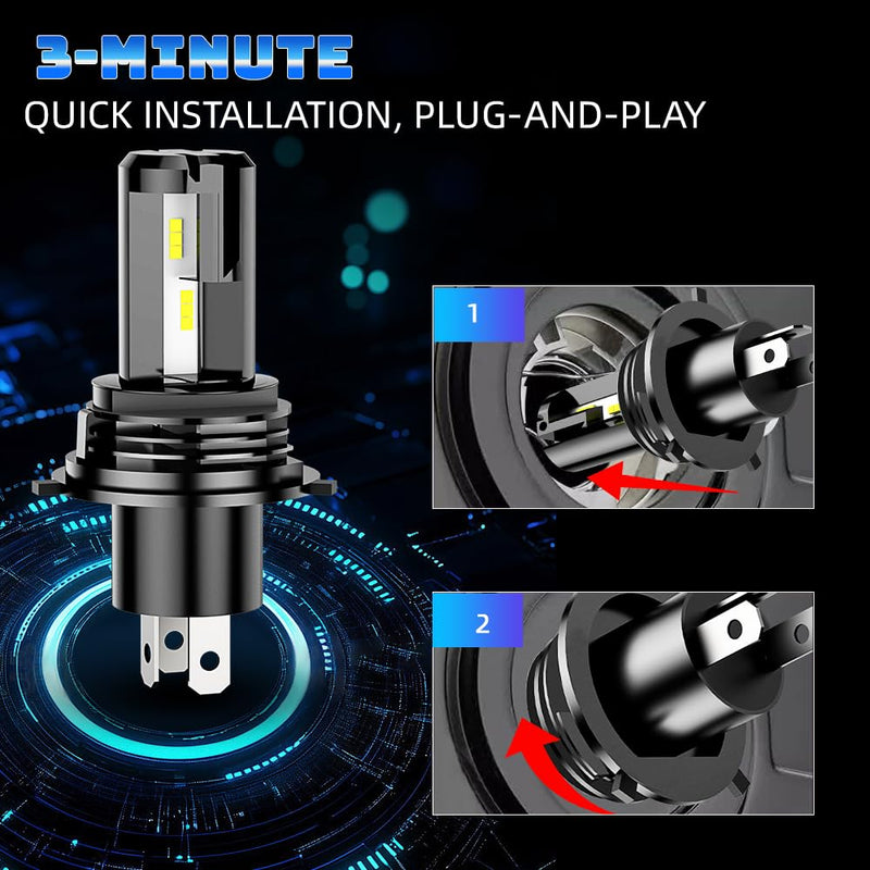 For Honda Fit 2006 2007 2008 2009 2010 2011 2012 2013 2014 2015 2016 2017 2018 2019 2020 Light Bulbs combo，H4 Hi-Lo Beam H11 Fog Light Bulbs,6000K White,800% Brighter Lightness(Pack of 4)