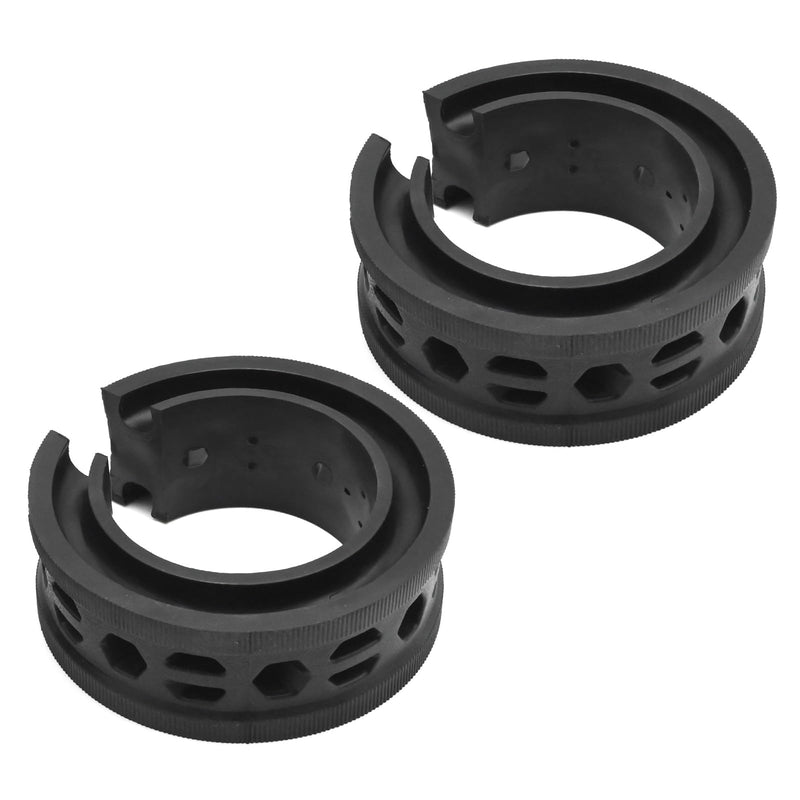 2 Pcs Black Shock Absorber D Type, Shock Absorber Spring Rubber Universal Coil Spring Booster, Coil Spring Booster Cushion Car Bumper Buffer Power Cushion