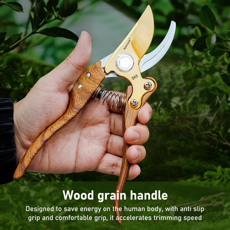 Garden Shears, Handheld Pruning Shears for Heavy Duty, Ergonomic Gardening Tools for Pruning Branches, Plants, Shrubs and Vines, Professional Sharp Garden Scissors (Modern Garden Scissors) Modern Garden Scissors