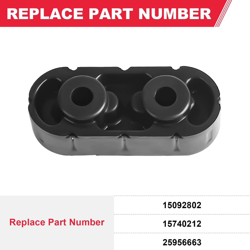 Exhaust Muffler Hanger Insulator (2pcs) 15092802 Fits for Chevy Express Suburban Silverado 1500 2500 3500 HD,for Yukon Savana Sierra 1500 2500 3500 HD,Muffler Tailpipe Hanger with Built-in Iron Frame