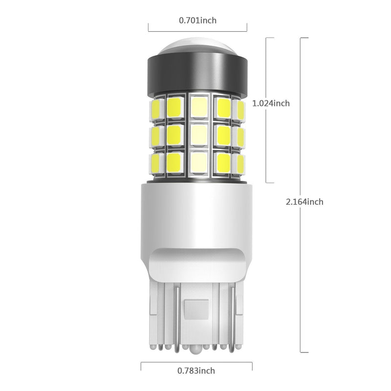 Alla Lighting Upgraded T20 7440 7443 Strobe LED Brake Stop or Back-up Reverse Lights Bulbs, 6000K Xenon White, 7441 W21W 7440LL 7443LL Flashing Lamps Replacement