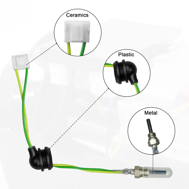 12V Diesel Heater Glow Plug Fits for Eberspacher D2 D4 D4S and Other Parking Heaters, Ceramic Parts with Removal Fitting Tool