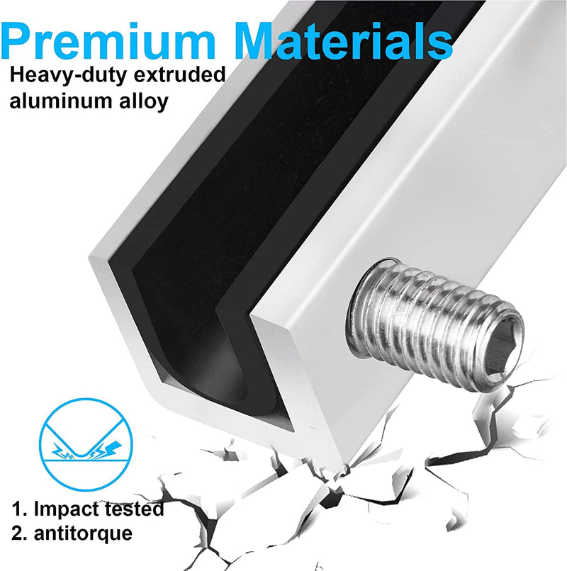 Window Locks, 8 Sets Sliding Security Window Lock with Key for Vertical & Horizontal Sliding Windows & Sliding Doors, Adjustable Window Locks Security Window Stoppers for Patio Bedroom Home and Office Silver 8 Sets