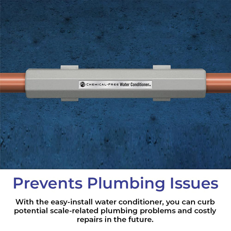 SAGEFINDS Chemical Free Water Conditioner for 3/4-Inch Pipes | Reduces Limescale Buildup, Softens Hard Water, Easy Install