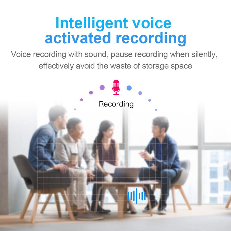USB Voice Recorder, 96H Long Time Digital Audio Recorder, Portable USB Flash Drive & MP3 Player Audio Device for Meeting, Interview, Lecture