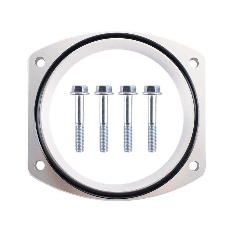 Bruce & Shark 102mm Aluminum Throttle Body Adapter Spacer Plate Kit Compatible with GM LS1 LS3 LSX LS Engine, With 4 Bolt & O-Ring