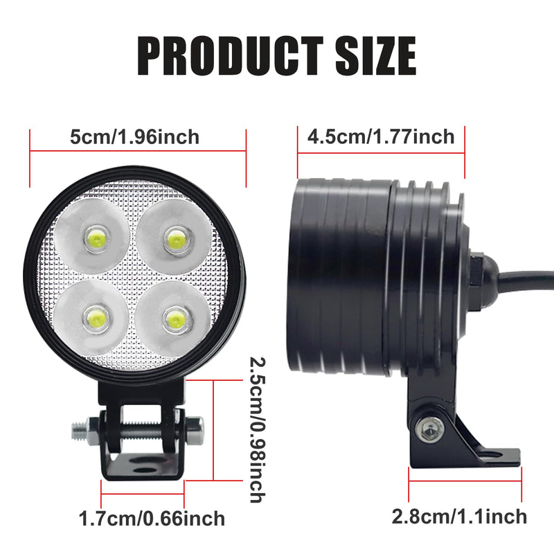 Motorcycle LED Driving Fog Lights, Motorcycle Driving Lights Led, Auxiliary Spot Lights Pod for Motorcycle, Include Switch 12V/24V Waterproof lights for Car Truck Boat 2 Pack Universal