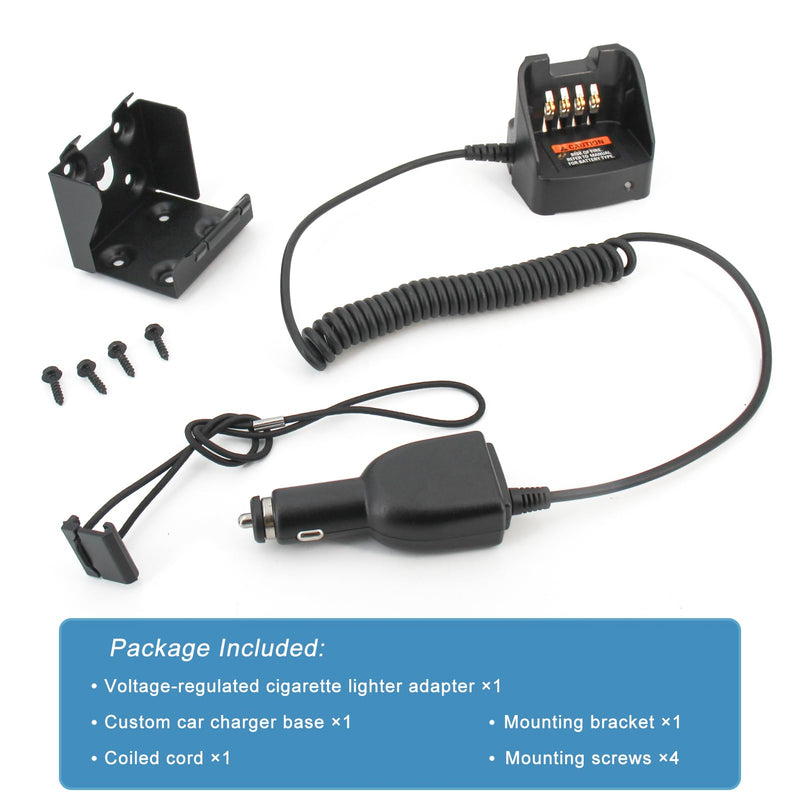 PMLN5228 Travel Charger Compatible for Motorola CP185 CP100D | Fits CP476 CP1200 CP1300 CP1600 CP1660 EP350 Radios, PMNN4476 PMNN4080 PMNN4081 Batteries, PMLN5228A PMLN5398 Car Charger