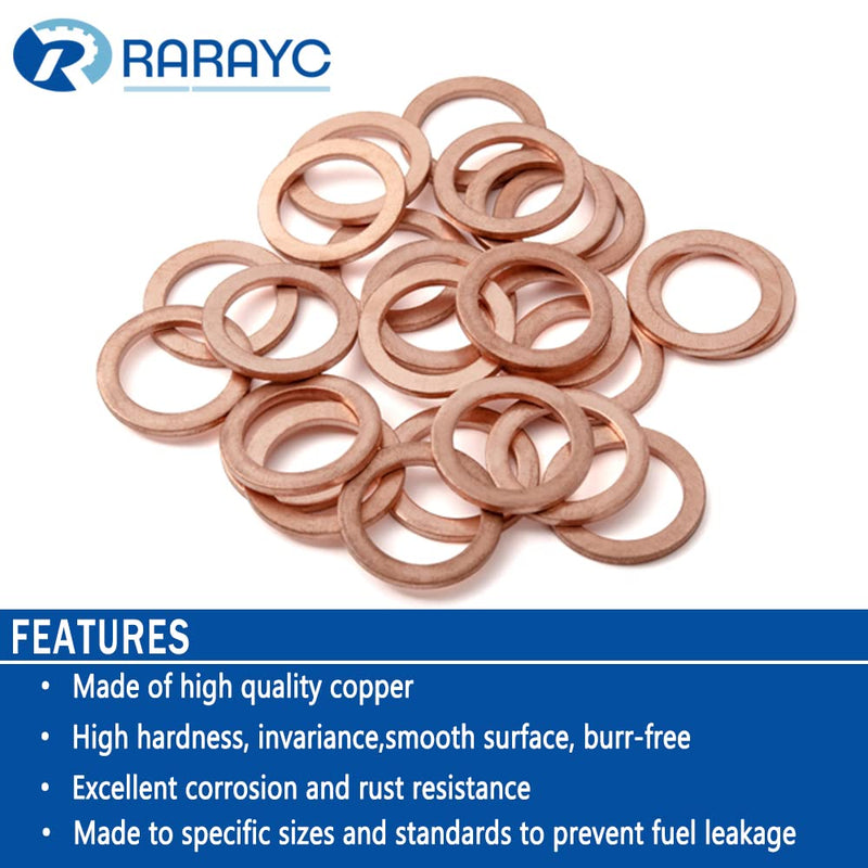 25 Pcs Oil Drain Plug Gasket Crush Washer Seals 14MM Compatible with Mercedes Benz for 007603-014106