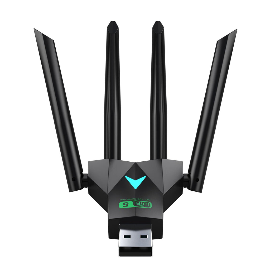 AC1300 USB WiFi adapter, suitable for PC desktop 2.4G/5G dual band 1300M wireless network adapter, WiFi dongle, supporting Windows 11/10/8.1/8/7/XP/Mac