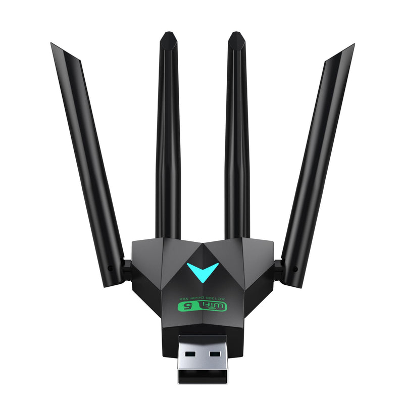 AC1300 USB WiFi adapter, suitable for PC desktop 2.4G/5G dual band 1300M wireless network adapter, WiFi dongle, supporting Windows 11/10/8.1/8/7/XP/Mac