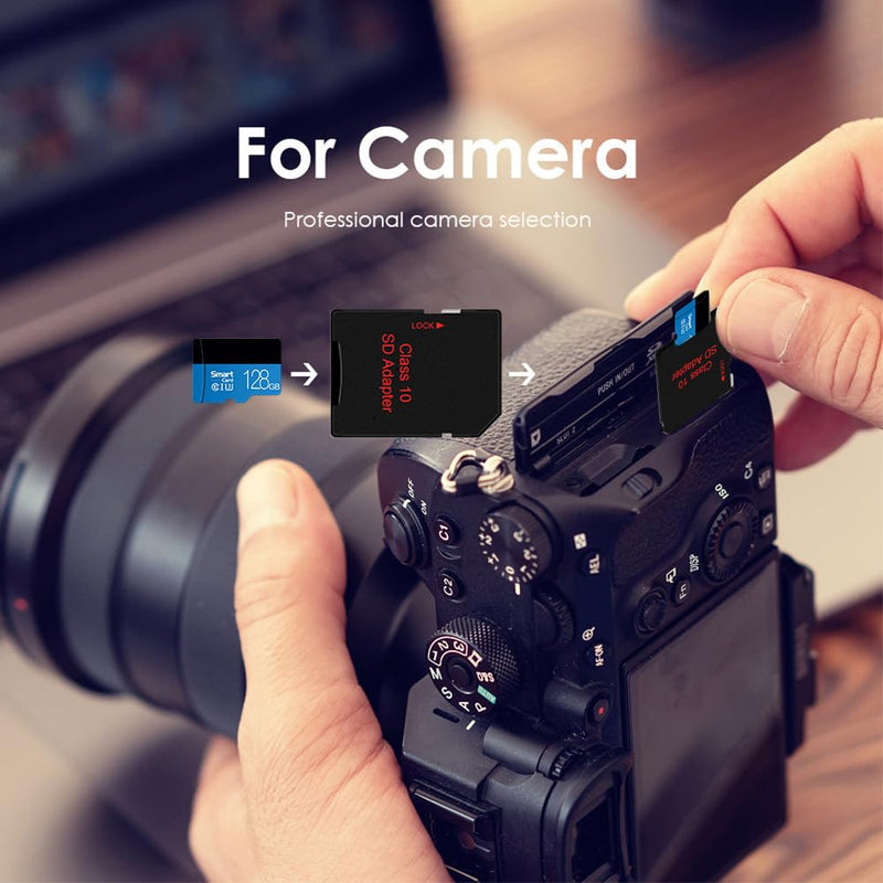 128GB SD Card, 4K Video for Dash Cam & Security Camera (Blue) | C10 U3 V30 A2, High Speed for Smartphones, Tablets, Gaming