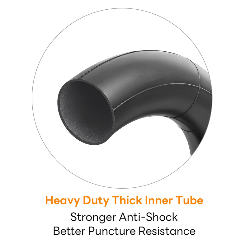 Heavy Duty 10x2.50 Thicker 40% Butyl Inner Tube with CR202 90° Bent Valve Stem, 10 Inch Smart Self Balancing Electric Scooter Tire Tube Fit for 36v 48v 400w 500w 800w Hub Motor (Pack of 2)