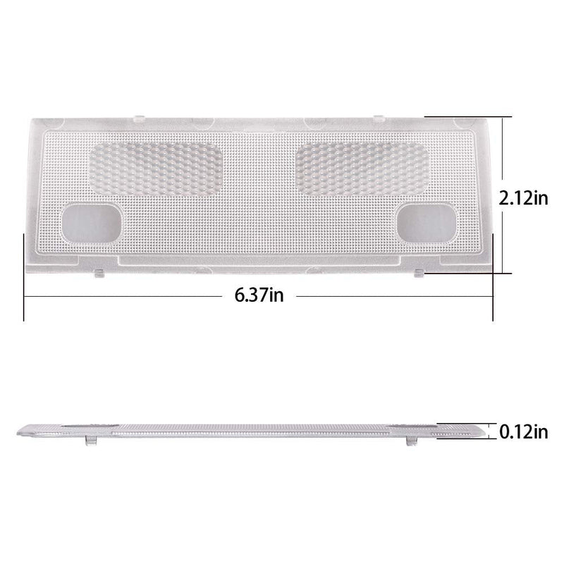 HERCOO Overhead Console Ceiling Cab Dome Lights Cover Lens Clear Frosted Housing for 15911049 Compatible with Chevy Silverado 2007-2014, Pack of 1