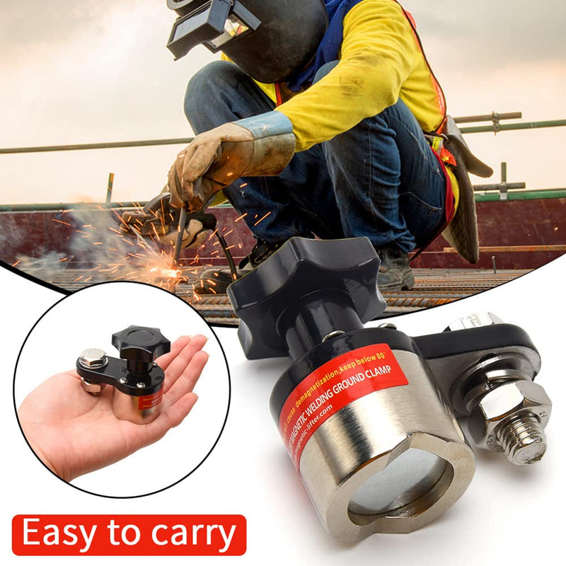 200A Magnetic Welding Ground Clamp, Switchable Magnet Welding Holder, Grounding Magnetic Connector Earth Switch for Welding Fixed 200a