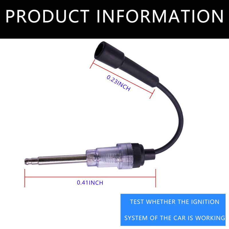 Inline Spark Plug Tester, Straight Boot Engine Ignition Tester, Ignition Coil Tester for Small Engines; Diagnostic Detector Tool for Automotive, Car, Lawnmower, Small & Big Internal/External Engines