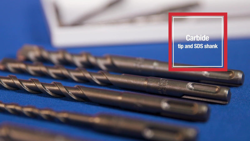 Drill America 7/8" x 10" SDS Cross Tip Hammer Drill Bit, SDS4F Series 7/8" x 10"
