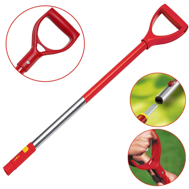 WOLF Garten ZMAD Multi-Change Aluminium D-Grip Handle, Red, 85 cm