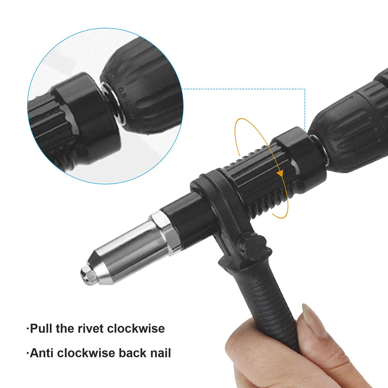 Pop Rivet Gun Tool Rivet Drill Attachment Power Drill Tool Kit Cordless Rivet Gun