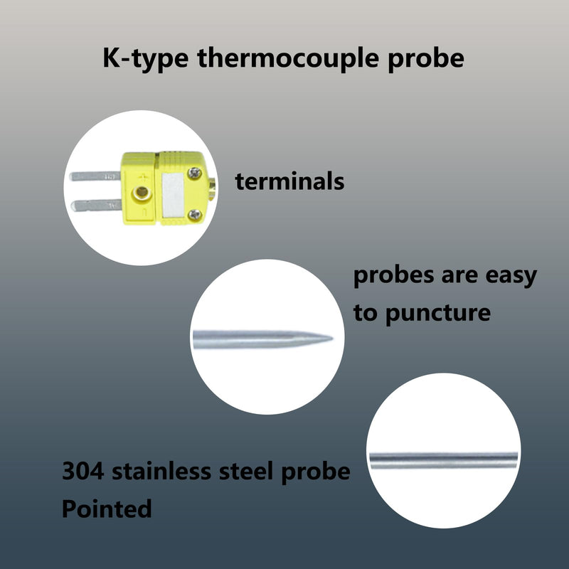 50207-K K-Type thermocouple Probe Temperature Range -50°F to 2000°F Probe Length 6“/0.12”