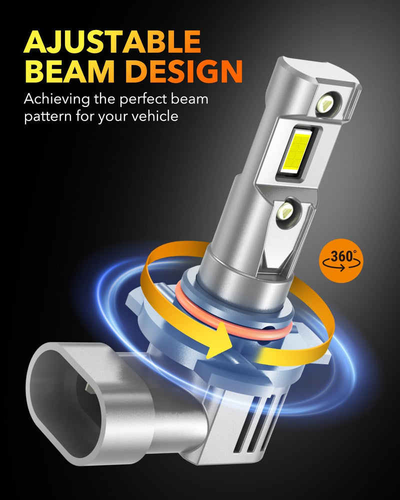 OXILAM 9012 LED Bulb HIR2 Bulb, 40000LM 60W, Ultra-Bright, 5 Min Quick Install, 50000H Lifespan, No Flicker, 99% Compatibility HIR2/9012