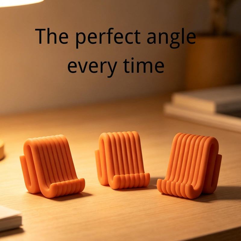 Personalized Phone Stand for Desk, Phone Holder, Fun Desktop Phone Stand | for Home, Decor, Kitchen, Tabletop, Office orange