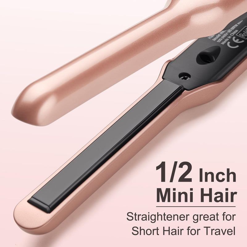  [AUSTRALIA] - JAETON Mini Travel Hair Straightener for Short Hair, 2 Temp 180°C/210°C | Small flat iron, Thin Straighteners, Fast Heat-Up, Dual Voltage 9MM