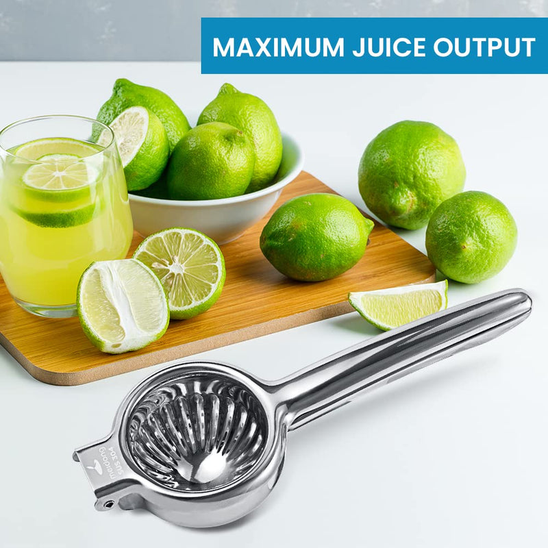 Upgraded Lemon Squeezer Meidong Super Stainless Steel 304 Hand Press Juicer Manual Citrus for Juicing Lemon ＆ Limes, Vegetables Large