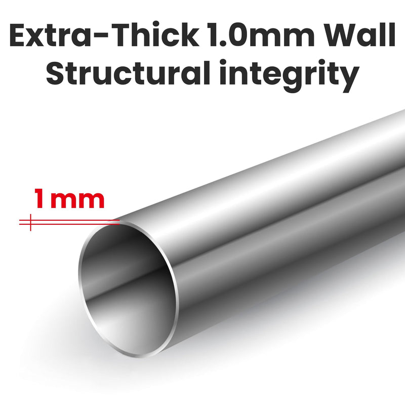 MrHAND 16 Inch Satin 304 SUS Stainless Steel Grab Bar, 2 Pack | Premium 1.0mm Extra-Thick Construction, Knurled Grip, Sturdy & Stable Handicap Support, 500 lbs Capacity, ADA Compliant