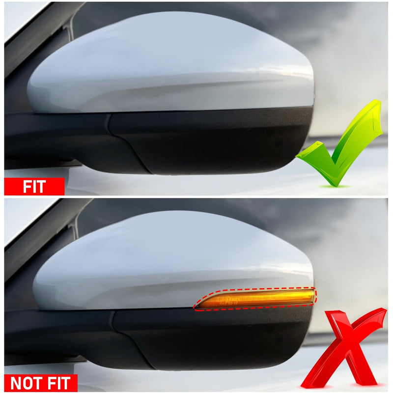 Moonlinks Compatible with 2015-2024 Ford Mustang Side Ox Horn Mirror Cover Overlay Without Turn Signal, Glossy Black LH & RH Side Door Exterior Rearview Mirror Cap Trim Bright Black（for 2015-2024）
