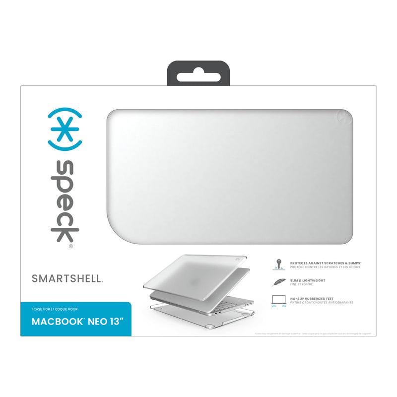 Speck SmartShell Case for MacBook Neo | Slim Hard-Shell Protection | Slim hard-shell protection with a scratch-resistant finish, secure clips and non-slip feet for MacBook Neo.