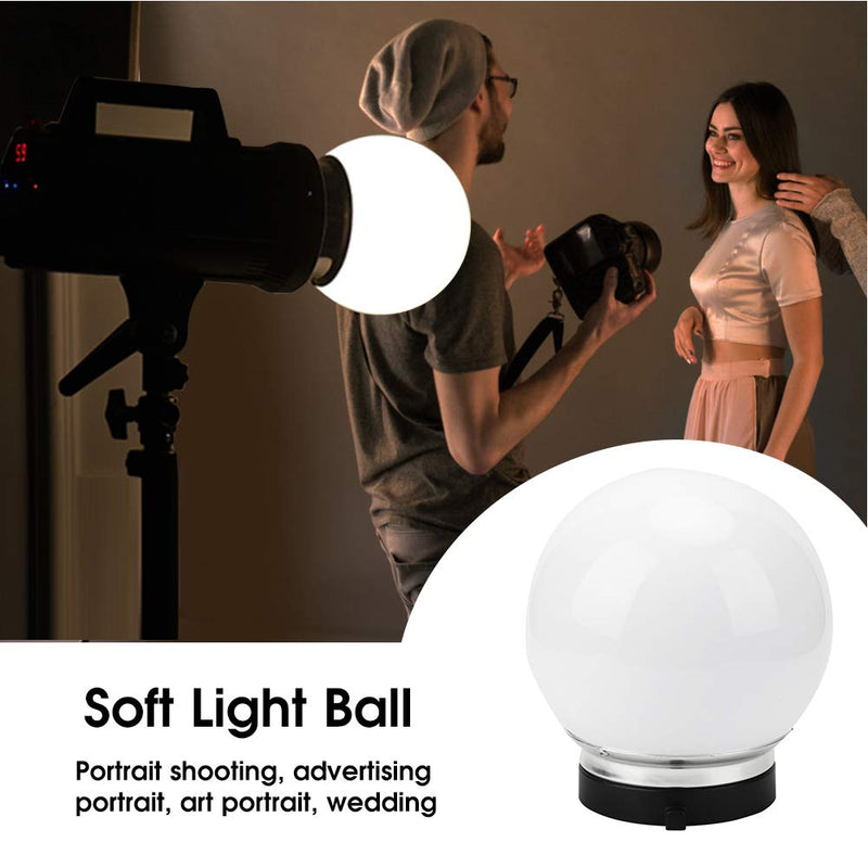 15cm Soft Light Ball, Translucent Flash Lampshade for Bowens Mount Spherical Diffuser Photography Accessory for Portrait Shooting, Advertising Portrait, Art Portrait, etc