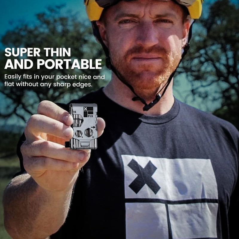  [AUSTRALIA] - Fix Manufacturing Wheelie Wrench™ Bike Tool Compact and Portable Multi Tool for Bicycle Repair and Maintenance Perfect to fix Most Road, Mountain, and BMX Bikes