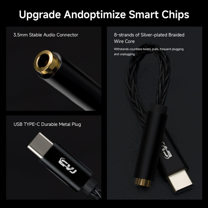 USB C to 3.5mm Audio Adapter, USB C to Aux with CX31993 DAC Chip | High Res 32bit/384kHz 3.5mm to USB C, 10000+ Times Bending, with Apple iPhone 17 16 15 Samsung Galaxy S25 S24 S23 S22 S21 Type C to 3.5mm