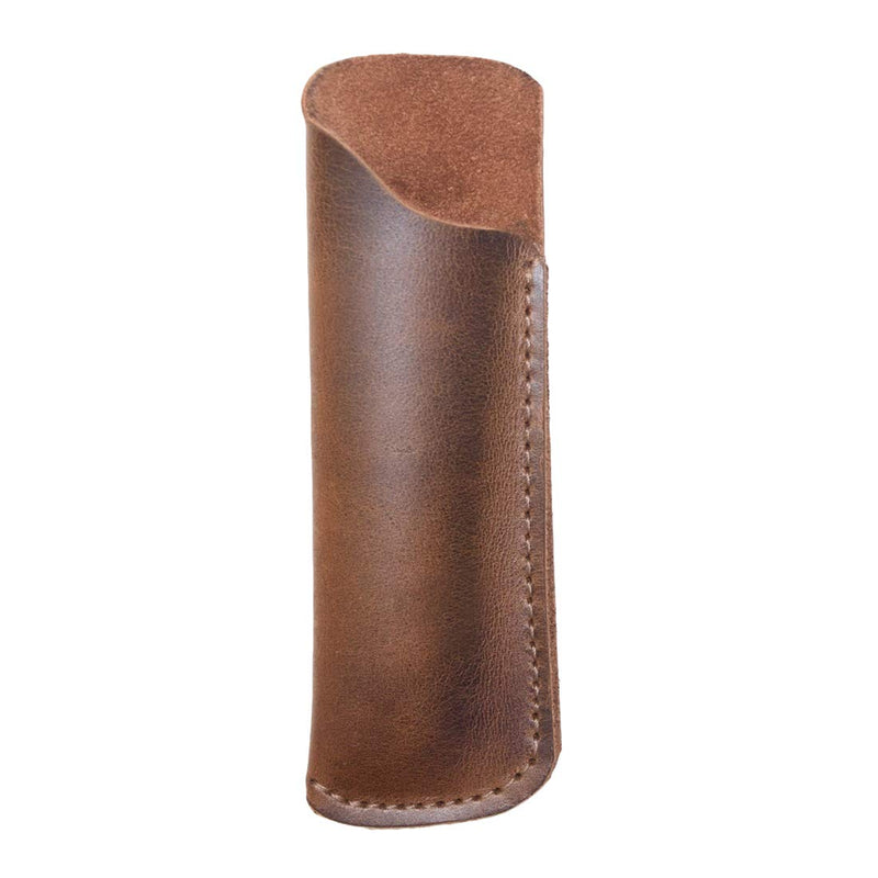 Hide & Drink, Rustic Comb Case (Comb NOT Included), Protector Holster, Stylish Sleeve, Personal Care, Barber Accessories, Full Grain Leather, Handmade, Bourbon Brown