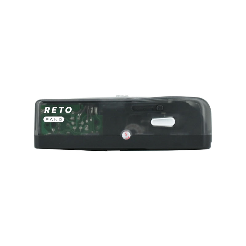 RETO PANO 35mm Film Camera - 22mm Wide Lens, Panorama, Easy Switch, Cinematic Modes, Lens Cover, Built-in Flash, Reusable (Film & AAA Battery are not Included) (Sheer Black) Sheer Black