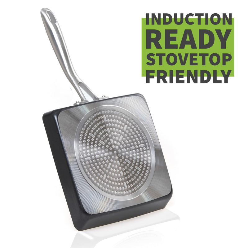 TECHEF - Onyx Collection, Nonstick Tamagoyaki Japanese Omelette Pan/Egg Pan (PFOA Free), Made in Korea Square Omelette Pan