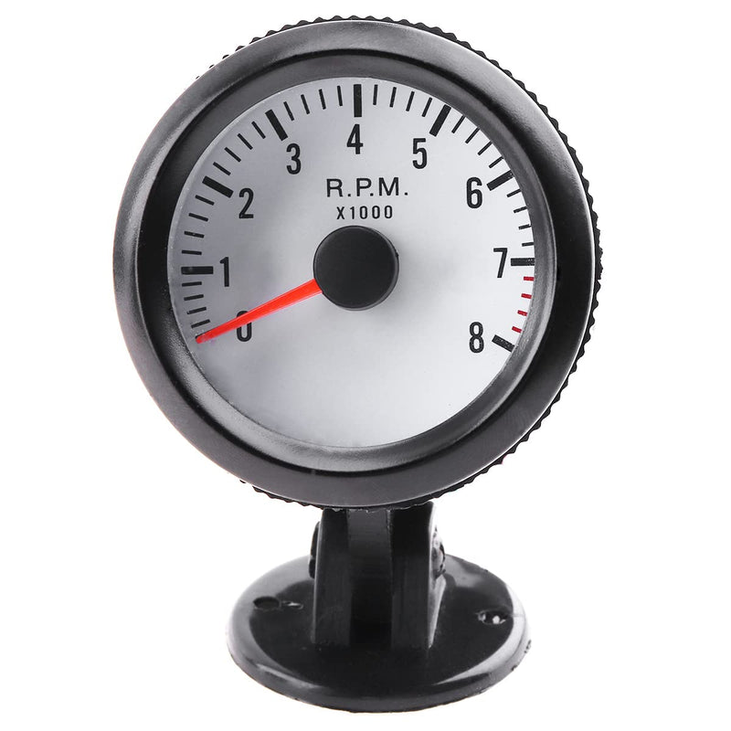 Tachometer Gauge, 2" 52mm 12V Blue LED 0-8000RPM Tachometer Tach Gauge Meter with Sensor for Car/Boat/Truck/ATV