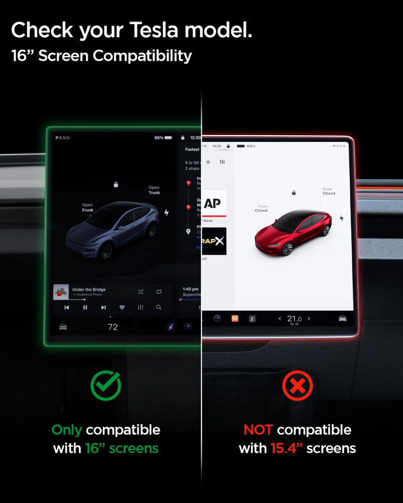 Spigen GlasTR EZ FIT Screen Protector Matte Finish for Model Y (2026) | Aluminacore 10H+ Tempered Glass, Auto Align Tray, Anti-Fingerprint, Designed for Model Y Premium/Performance/L (2026) 16" 16-inch 2026 Model Y