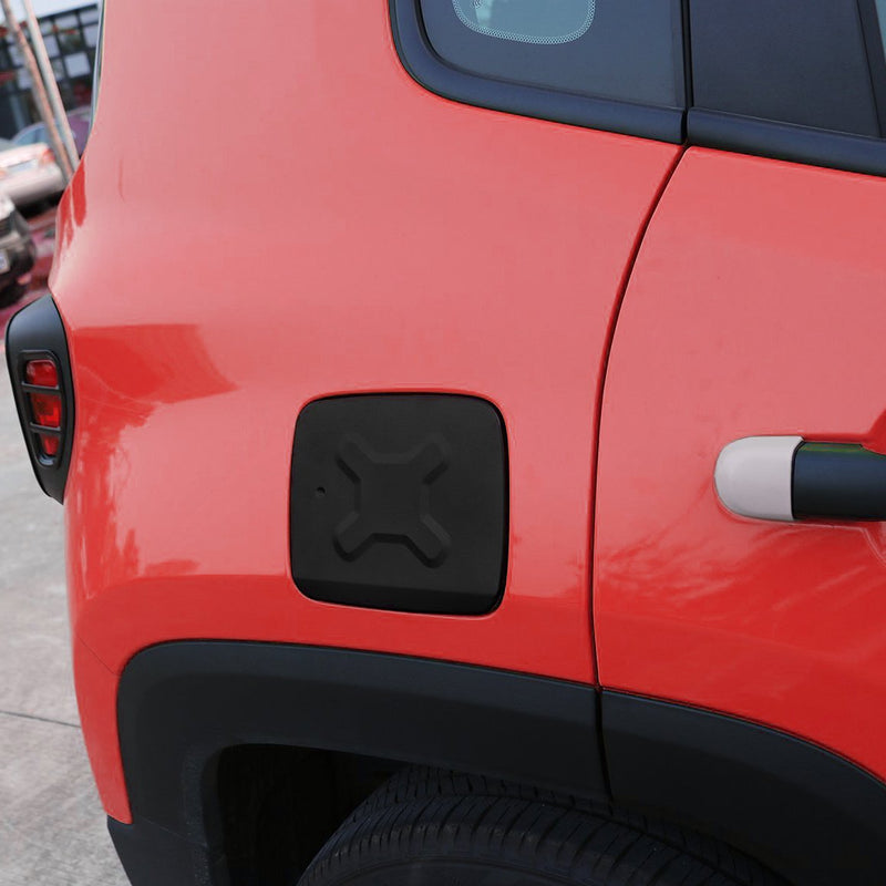 Jeep Renegade Gas Tank Cover,Aluminum Exterior Accessories,Fuel Filler Gas Cap Cover for Jeep Renegade Models(2014-2021)
