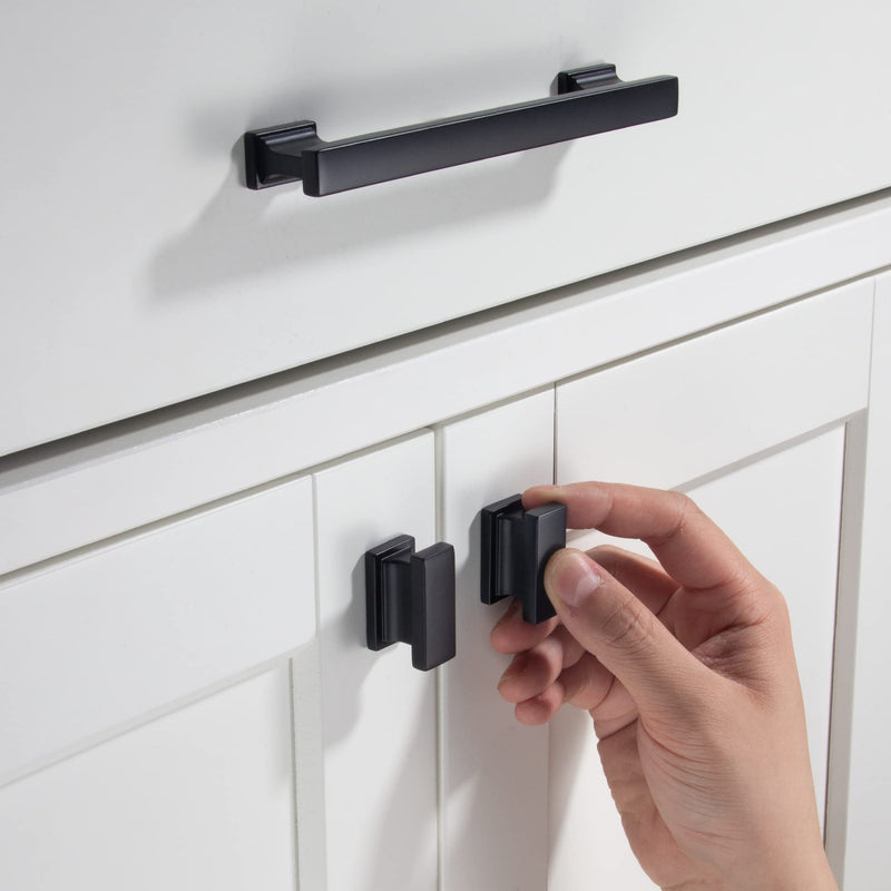 TUNNY 10 Pack Cabinet Knobs-Matte Black Furniture Hardware Knob for Kitchen Cabinet Bathroom Bedroom Dresser Wardrobe Furniture Hardware Knob-10pcs Matte Black