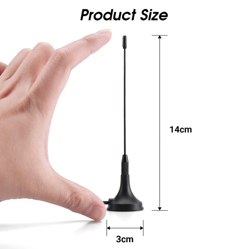 HDTV Antenna - August DTA180 - Portable Mini Digital Aerial with Magnetic Base - Easy Setup - Optimized for Free Over-The-Air HD Channels - Compact Design - Clear Reception