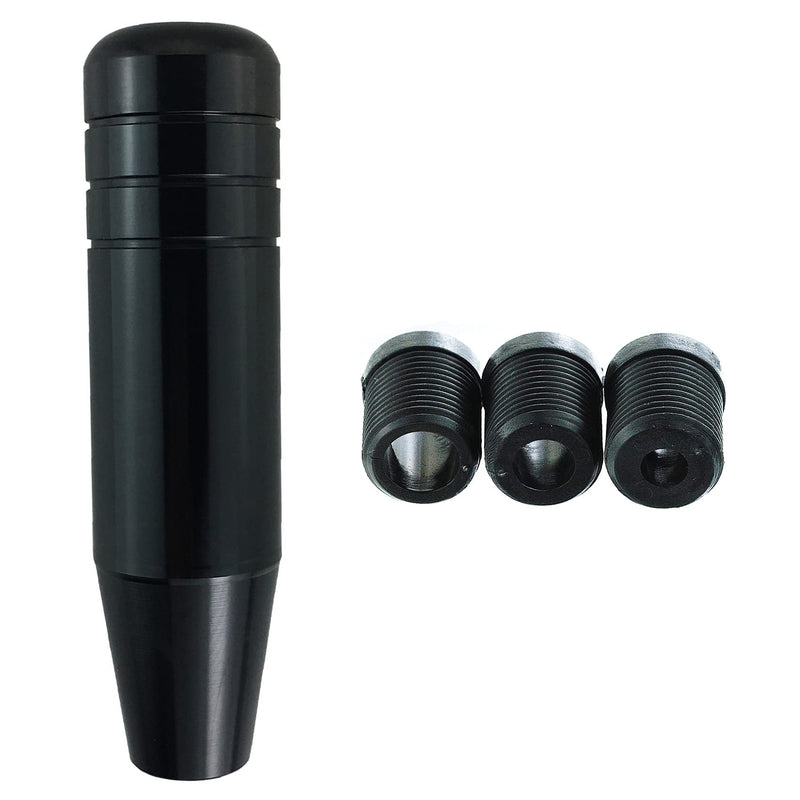 Abfer 5" Heavy Weighted Shift Knob, Aluminum Alloy Car Gear Lever Stick Shifter Handle Fit Most Automatic Manual Vehicle (Black) Black