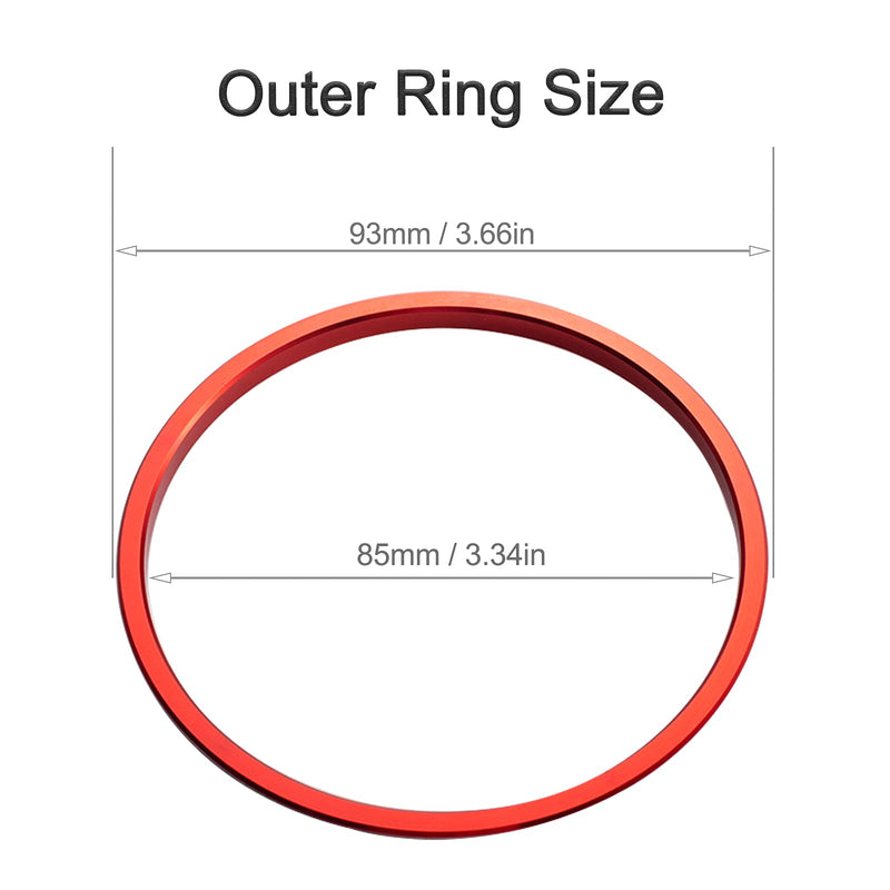 JDMCAR Compatible with Toyota Tacoma Accessories 2016-2022 2023 Premium Aluminum Alloy A/C Vent Ring Outer Trim Decoration Covers fit 2016-2023 Tacoma A/C Outlet Vent -(4 pcs Set, Red) ac outer rings