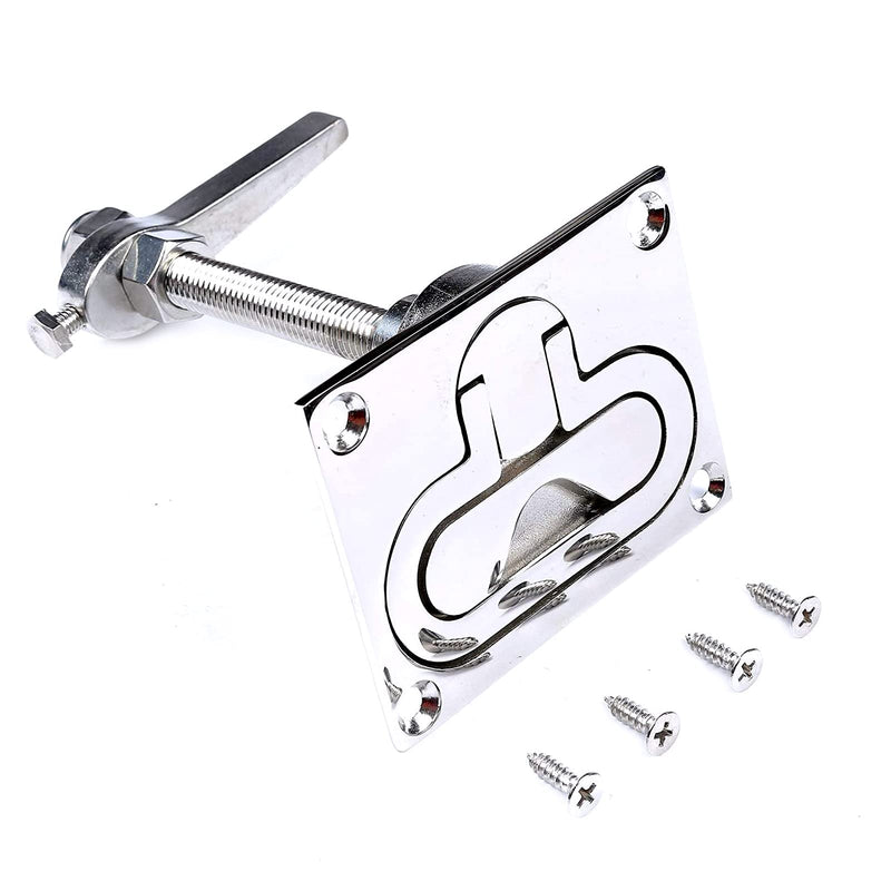 Mxeol Boat Cam Latch Marine Hatch Latches Flush Turning Lock Lift Handle Stainless Steel W/Fasteners