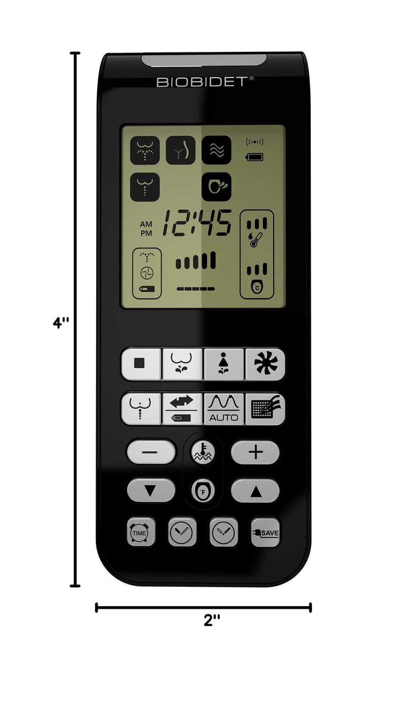 Bio Bidet by Bemis BB2000 Black | Bidet Wireless Remote Control for Smart Toilet Seat Convenient Adjustable Settings